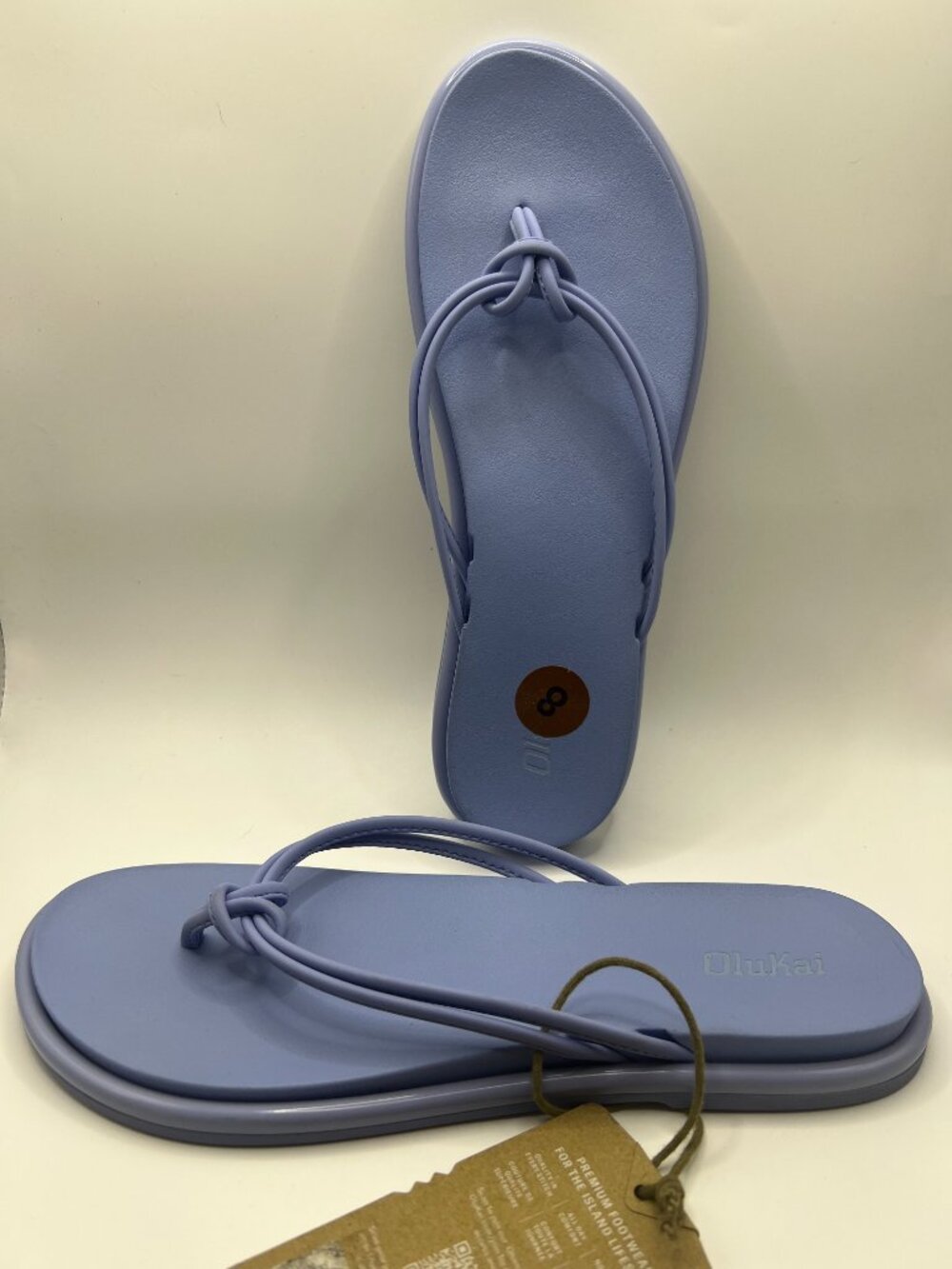 OluKai Blue Aka Flip Flops Sandals-Women's-Size 8-  Unworn from Previous Season